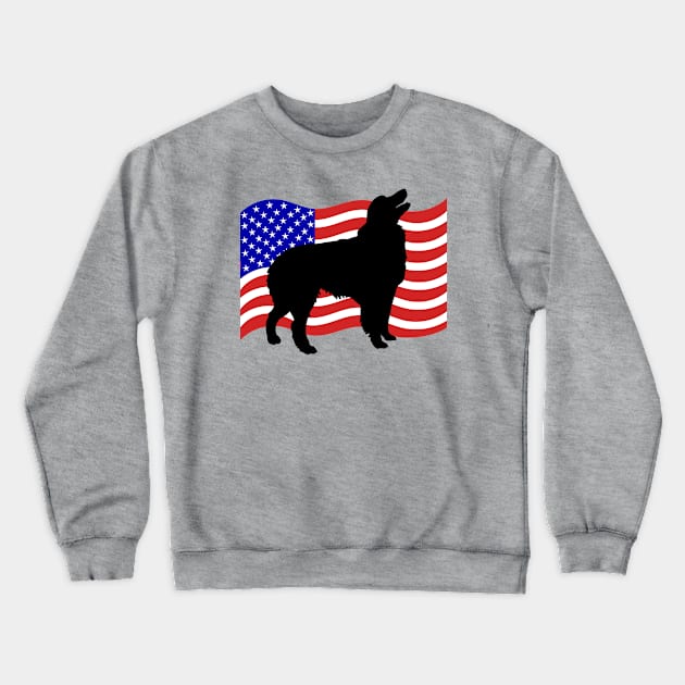 Australian Shepherd USA Crewneck Sweatshirt by JKFDesigns